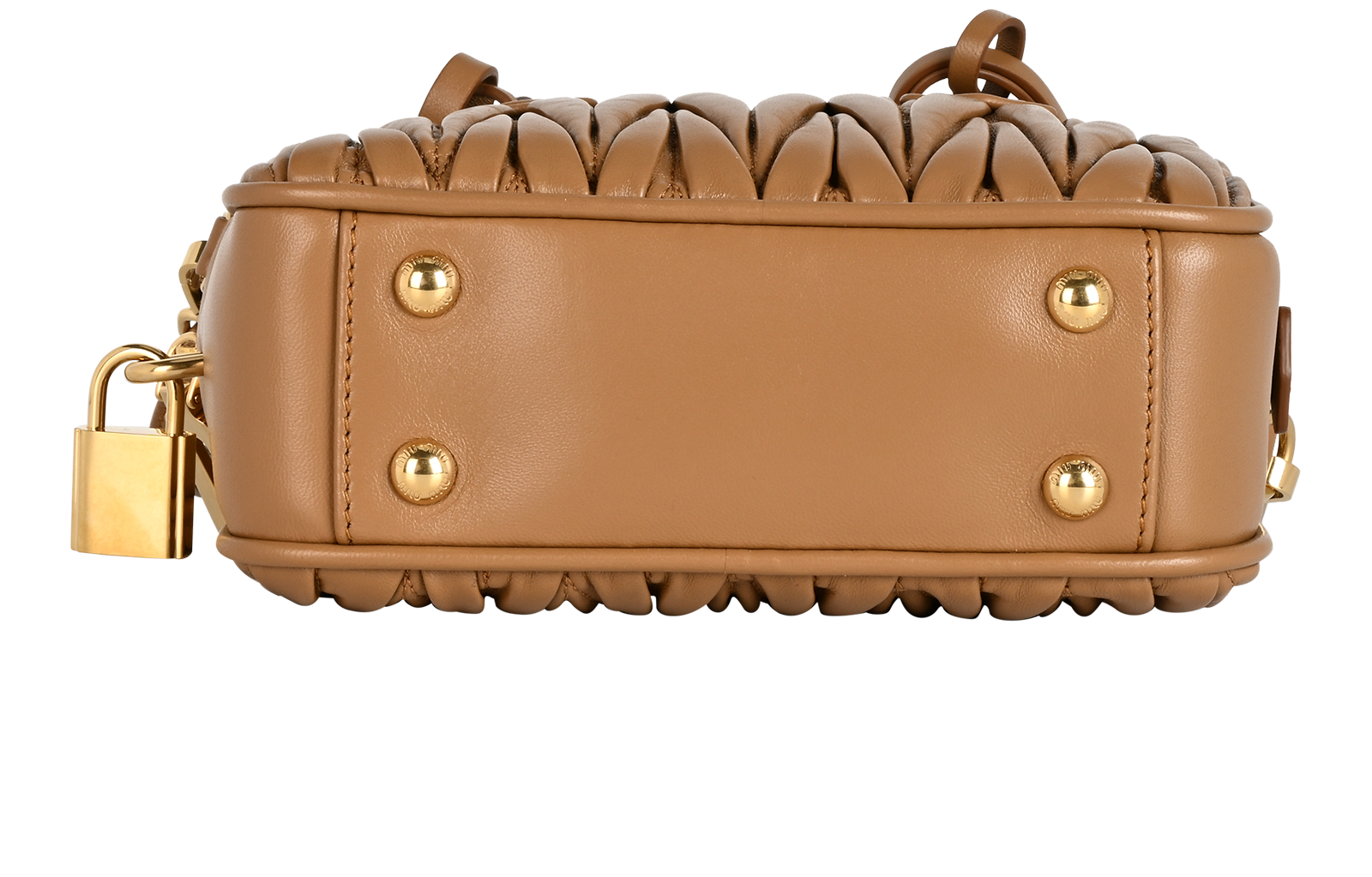 Small Arcadie Matelasse, &pound;1,400, Handbags, Brown, Leather, Top view